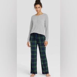 Green and Black Plaid Pj pants